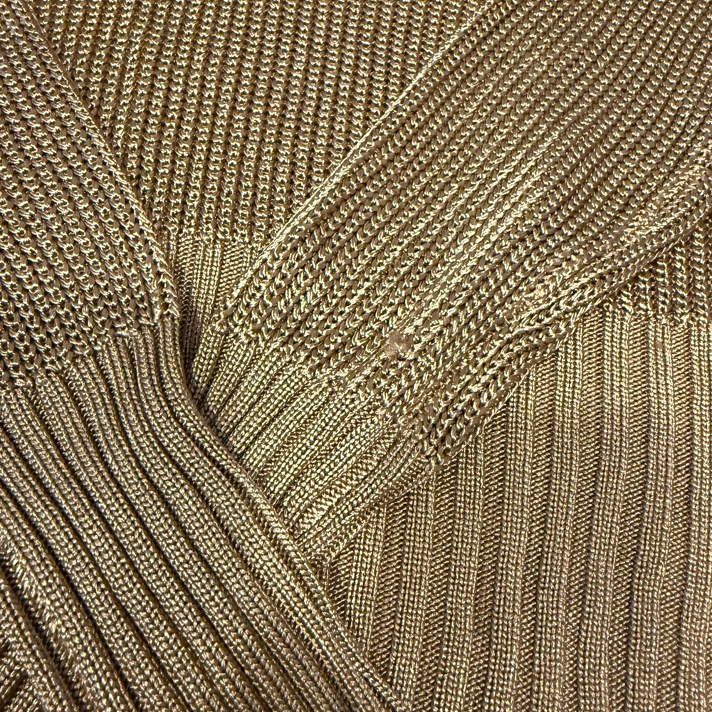 Theory Brown Cowl Neck Sweater with Ribbed Texture - Picture 4 of 5
